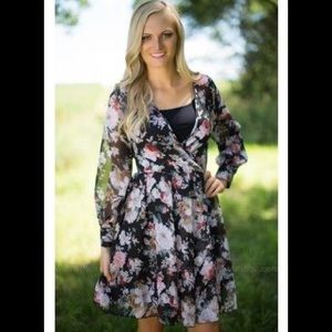 Filly flair black floral dress